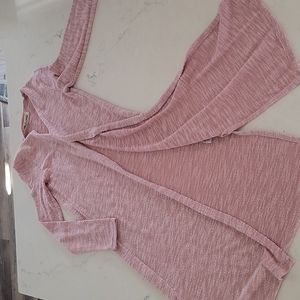 Mid thigh light weight open front duster